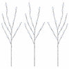 LED-koristeoksa kupari 3 kpl valkoinen 62 cm Teräs 60 LEDiä