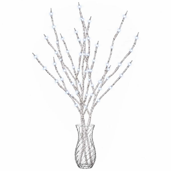 LED-koristeoksa kupari 3 kpl valkoinen 62 cm Teräs 60 LEDiä