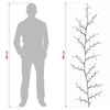 LED-pajuköynnös-joulukoriste 2 kpl Musta 180 cm Teräs 192 LEDiä