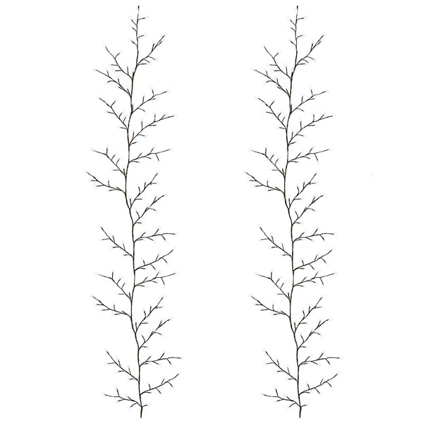 LED-pajuköynnös-joulukoriste 2 kpl Musta 270 cm Teräs 288 LEDiä