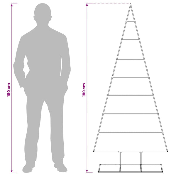 Metallinen joulukuusi KUOPIO 180 cm Metalli Musta