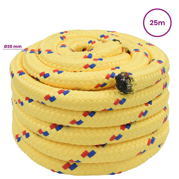 Monikäyttöinen köysi 30 mm 25 m Keltainen PP