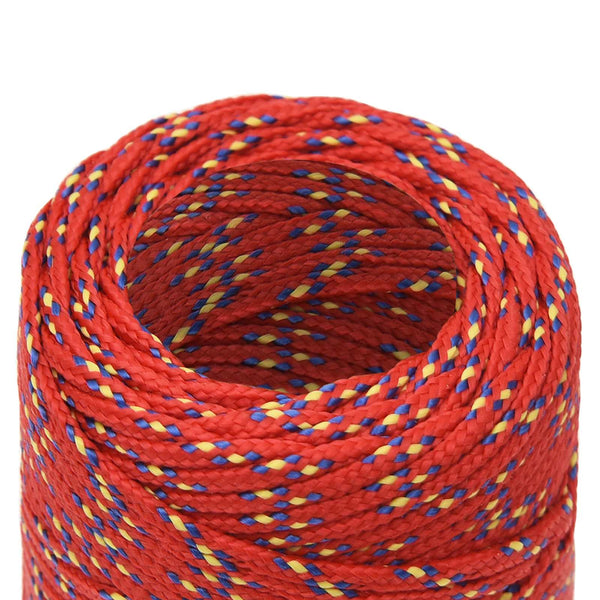 Monikäyttöinen köysi 2 mm 50 m Punainen PP