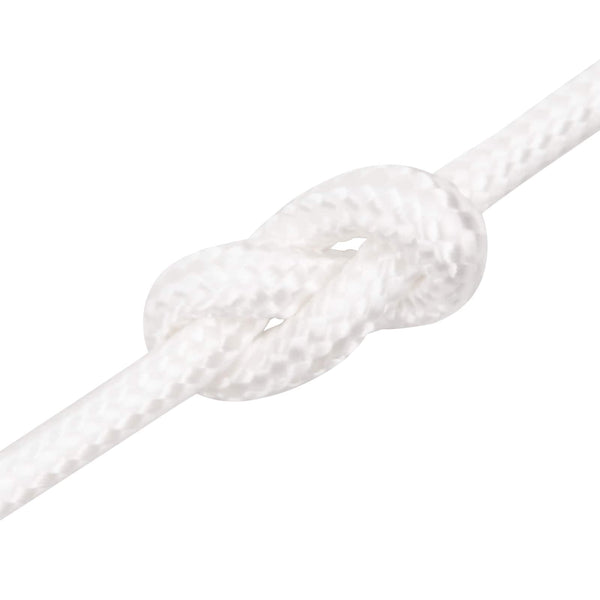 Monikäyttöinen köysi 10 mm 25 m valkoinen PP