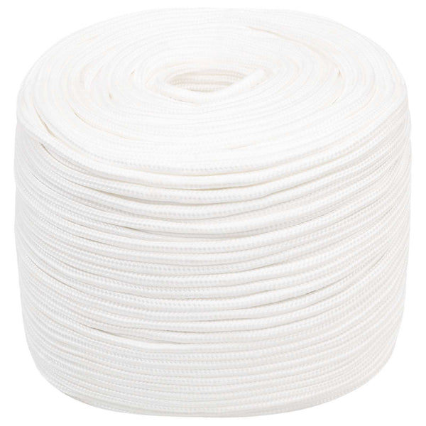 Monikäyttöinen köysi 10 mm 25 m valkoinen PP