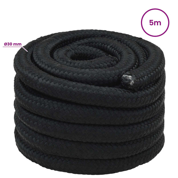 Monikäyttöinen köysi 30 mm 5 m Musta PP