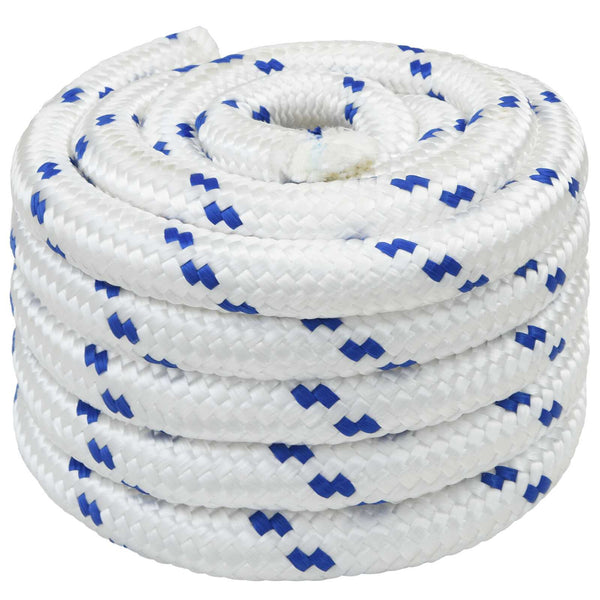 Monikäyttöinen köysi 40 mm 10 m Valkoinen ja sininen PP