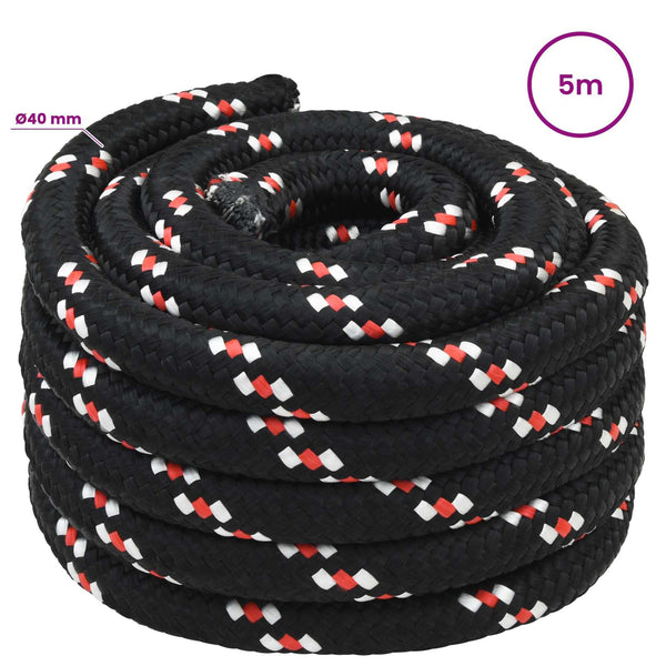 Monikäyttöinen köysi 40 mm 5 m Musta ja punainen PP