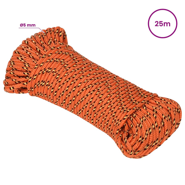 Monikäyttöinen köysi 5 mm 25 m Oranssi PP