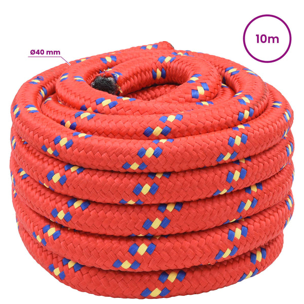 Monikäyttöinen köysi 40 mm 10 m Punainen PP