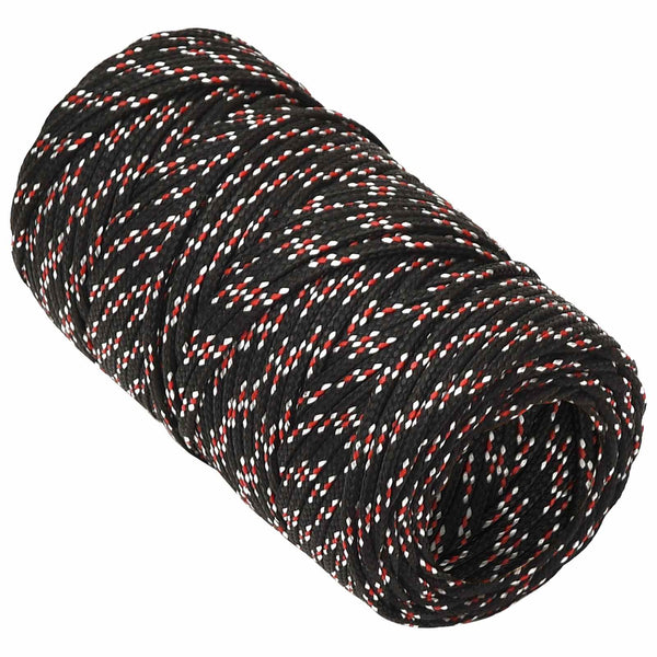Monikäyttöinen köysi 2 mm 500 m Musta ja punainen PP