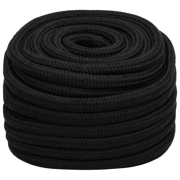 Monikäyttöinen yleisköysi 20 mm 50 m Musta Polyesteri