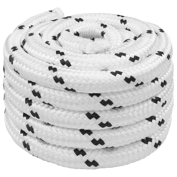 Monikäyttöinen yleisköysi 25 mm 25 m valkoinen Polyesteri