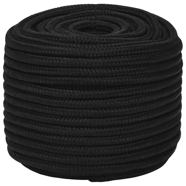 Monikäyttöinen yleisköysi 14 mm 250 m Musta Polyesteri