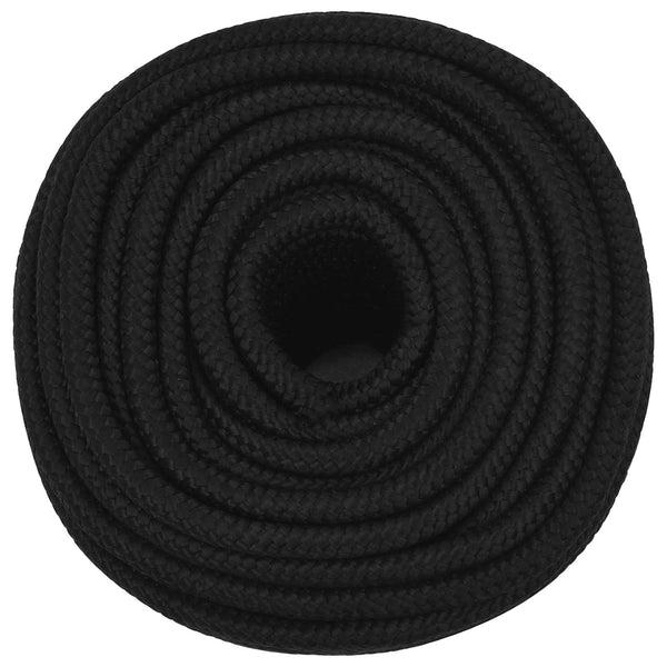 Monikäyttöinen yleisköysi 12 mm 250 m Musta Polyesteri