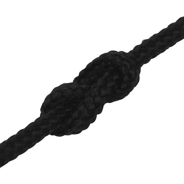 Monikäyttöinen yleisköysi 2 mm 100 m Musta Polyesteri