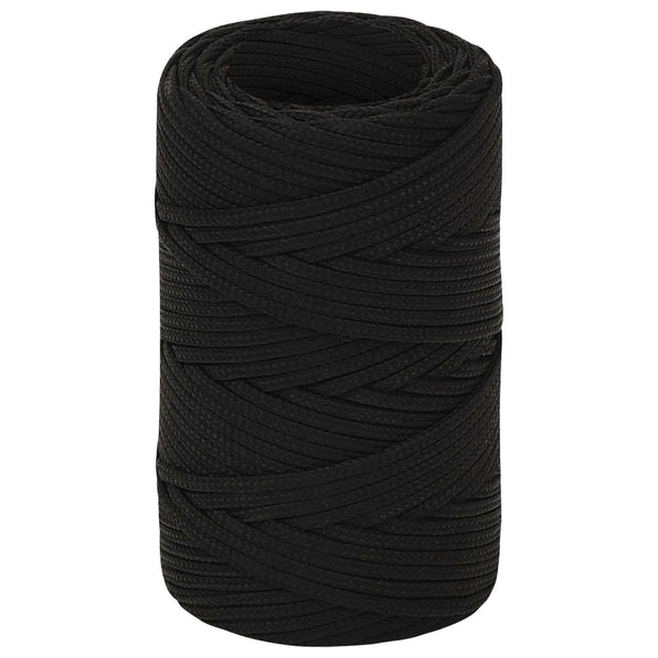 Monikäyttöinen yleisköysi 2 mm 100 m Musta Polyesteri