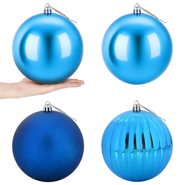 Joulupallosetti XXL 4 kpl Sininen Halk. 20 cm Muovi