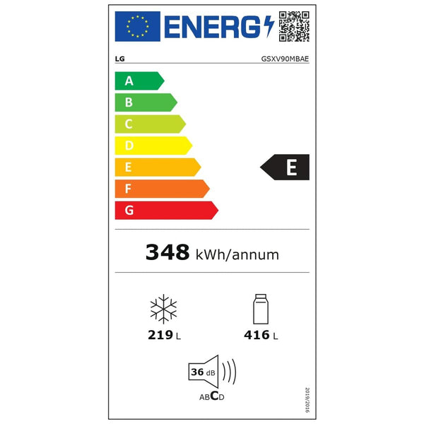 LG Amerikkalainen Jääkaappi 635 L Teräs