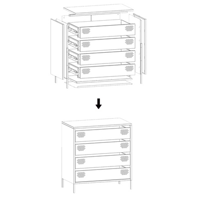 Antrasiitti senkki Neaga 68x39x73,5cm (kylmävalssattu teräs)