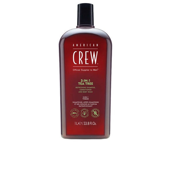 American Crew - Tea Tree 3 in 1 shampoo, conditioner and body wash 1000 ml