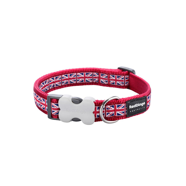 Red Dingo koiran kaulapanta Union Jack 31-47 cm