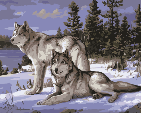 Wolf Pack - Paint By Numbers