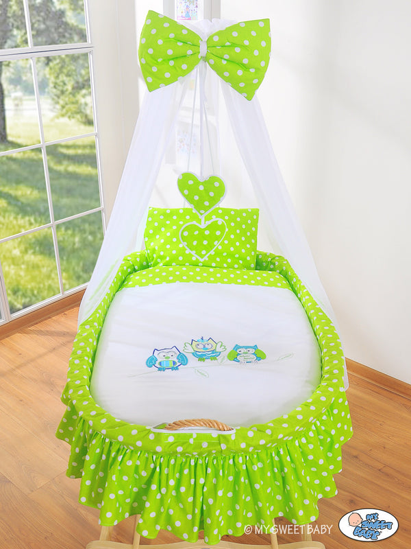 My Sweet Baby - Moses Basket/Wicker -korisängyn päällissetti 4 osaa