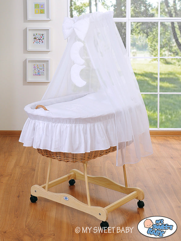 My Sweet Baby - Punoskehto verholla Good night - luonnollinen + valkoinen vuodevaatteet