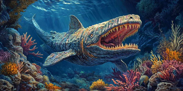 Ancient Ocean Predator 40x80cm - Timanttimaalaus