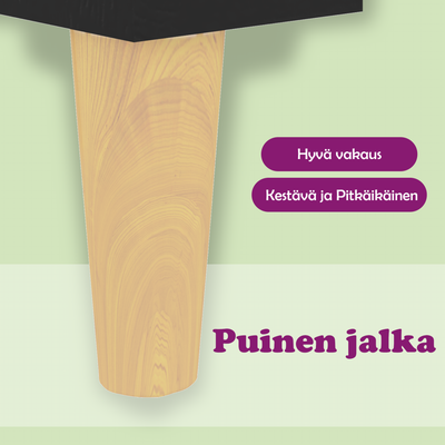 Musta senkki Odile 103,5x35x70cm (puinen)