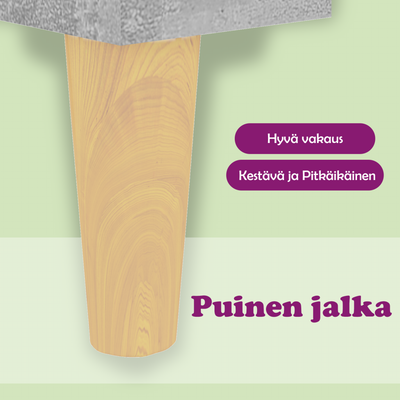 Betoninharmaa kenkäkaappi Milucu 102x35x55cm (puinen)