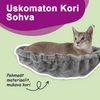 Vaaleanharmaa kissan kiipeilypuu sisal- raapimispylväillä Fichiran 60cm