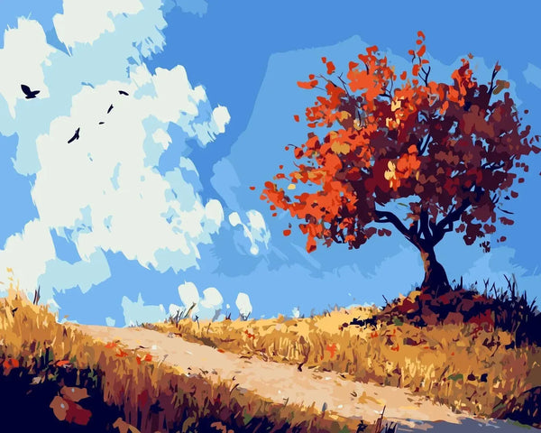 Crimson Tree - Paint By Numbers