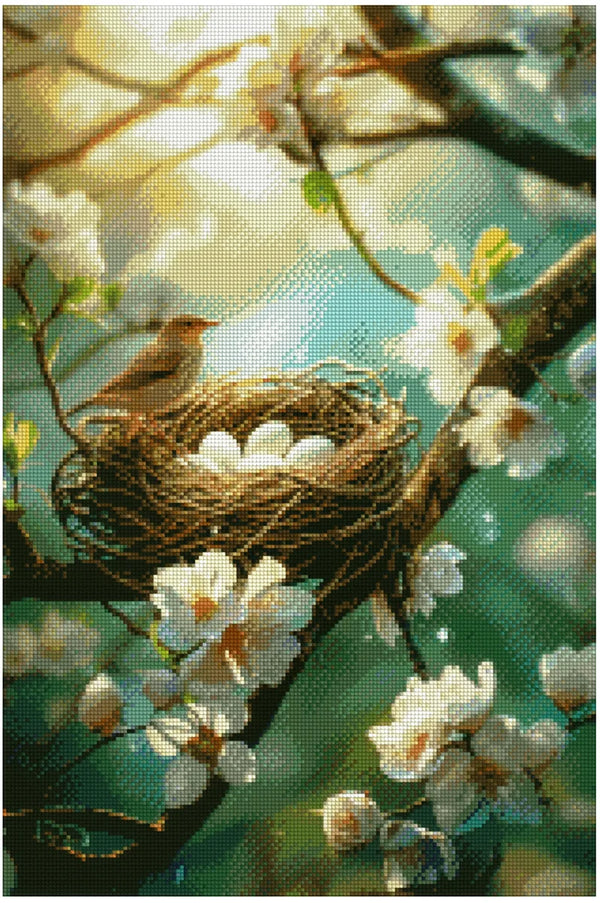 Bird's Nest 40x60cm - Timanttimaalaus