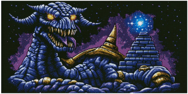 Cosmic Beast 40x80cm - Timanttimaalaus