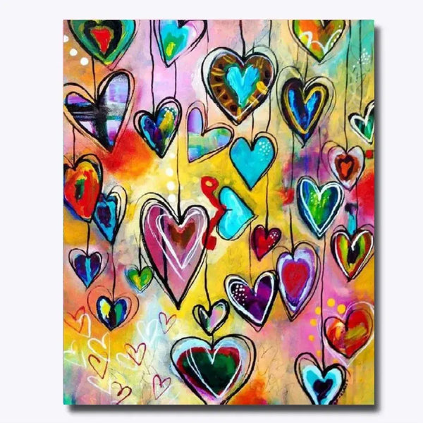 Colours of the Heart 40x50cm - Timanttimaalaus