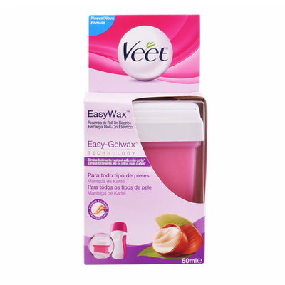 Veet Easy wax roll-on täyttöpakkaus jalat/käsivarret 50 ml