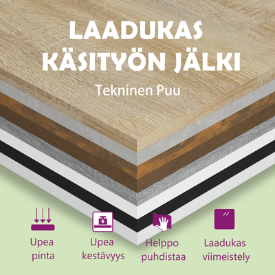 Valkoinen työpöytä Carolica 80x40x75cm (puinen)