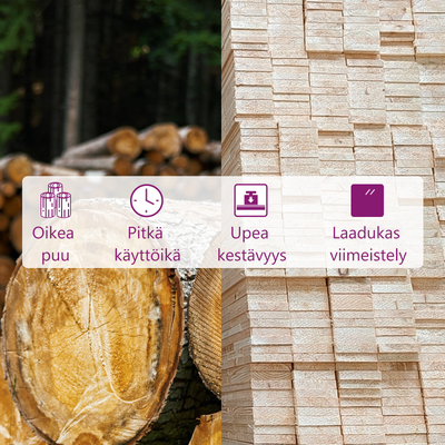 Valkoinen sängyn vetolaatikot Melia (4 kpl mänty)