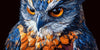 Fiery-Eyed Owl 40x80cm - Paint By Numbers