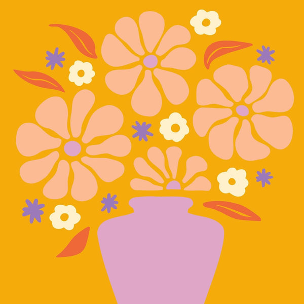 Golden Blooms 20x20cm - Paint By Numbers