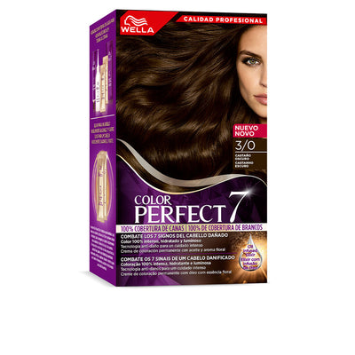 Wella color perfect 7 100% harmaiden peitto #3/0-tummanruskea - WELLA COLOR PERFECT 7
