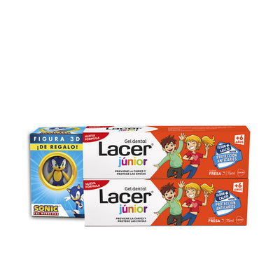 Junior hammastahna mansikka duo + lahja 2 x 75 ml 2 u - LACER