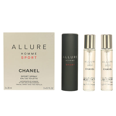 Allure homme sport matkasuihke ja kaksi täyttöä 3 x 20 ml - CHANEL