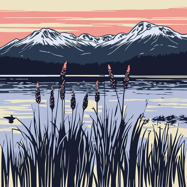 Lakefront Serenity 20x20cm - Paint By Numbers