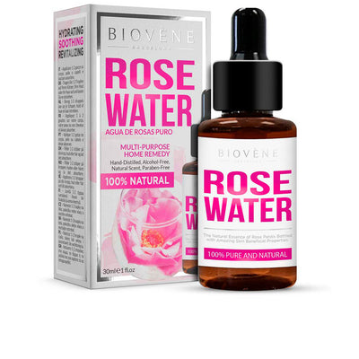 Rose water pure and natural monikäyttöinen kotihoitokeino 30 ml - BIOVÈNE