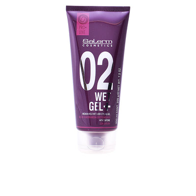 Wet gel+ keskipitkä pito märkä look -muotoilugeeli 200 ml - SALERM