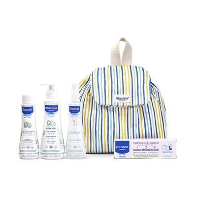 Bebé-niño reppu raidat koululaukku 5 pz - MUSTELA