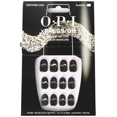 Opi Xpress/On Artificial Nails Nail Art #Certified Chic 30 U